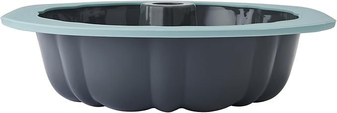 Chicago Metallic Silicone Fluted Cake Pan, 8-Inch Nonstick Bakeware with Wire-Reinforced Rim, BPA-Free Food-Grade Silicone, Oven Safe to 428F, Dishwasher Safe, Easy Cake Release