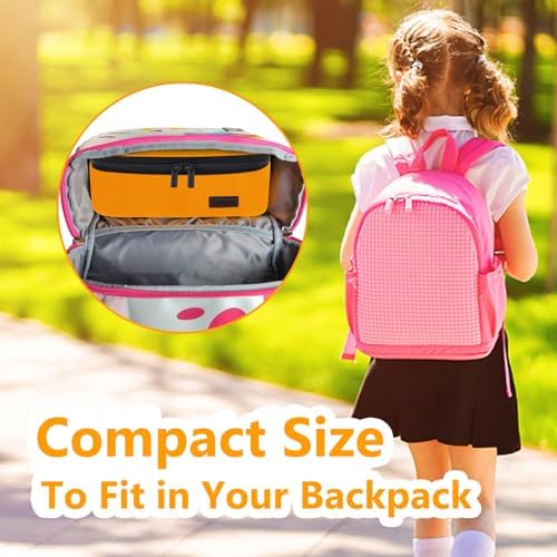 Gloppie Small Lunch Bag, Insulated Lunch Box for Adults & Kids, Orange