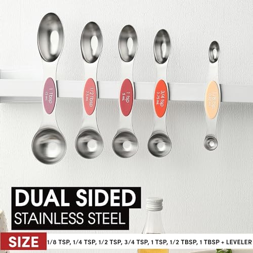Spring Chef Stainless Steel 8 Magnetic Measuring Spoons Set, Desert Sunset