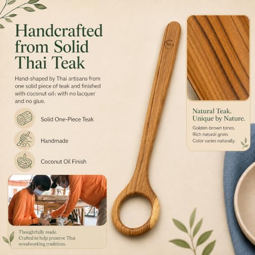 FAAY 13" Dough Whisk, 100% Healthy Teak Kitchen Utensils for Bread Mixing, Sourdough, Batter Preparation, Baking, and Cooking Tools