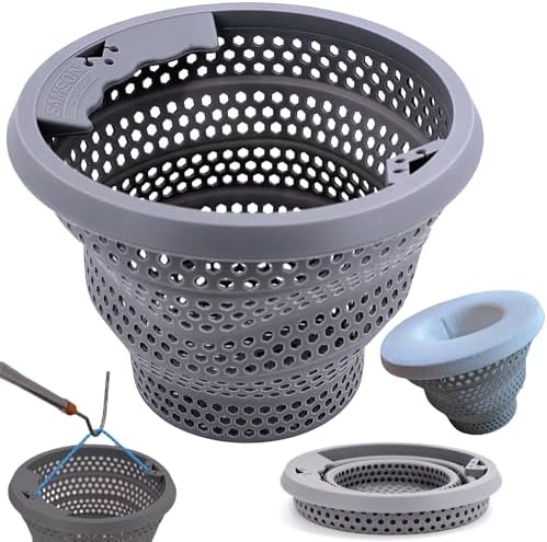Silicone Pool Skimmer Basket [Crack-Proof] | The Samson | Epic Strength, Yet Flexible | Compatible with Pentair U-3, Hayward SP1070 and B9 Replacement | Superfine XL Filter Socks [5-Year Warranty]
