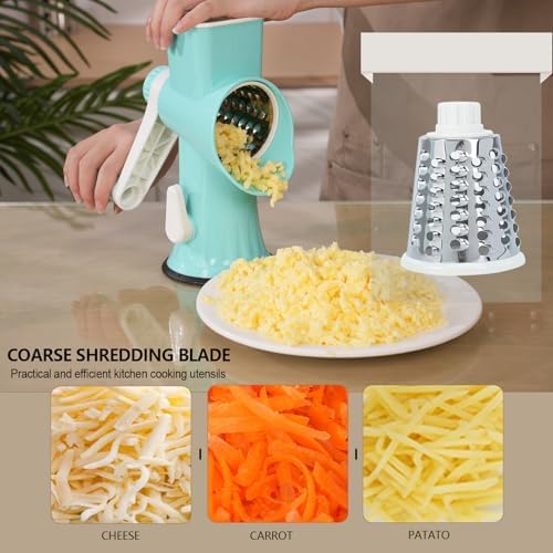 Rotary Cheese Grater with Handle-Versatile Cheese Grater