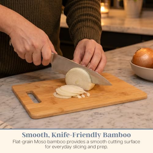 Totally Bamboo Cutting Board Set, 2 Reversible Cutting Boards for Kitchen