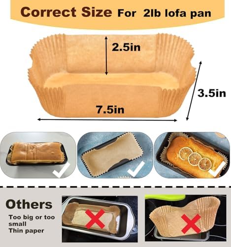 Loaf Pan Liners, Loaf Pan Liners for Baking Bread 9x5