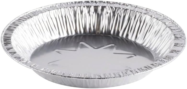 ProPac & Seal Aluminum Foil Pie Pan 8 inch (7 inch Inner Diameter) Disposable Plates - Made in USA Pack of (25)