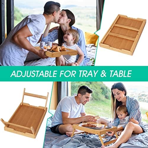 Artmeer FSC 100% Bamboo Bed Tray with Folding Legs, X-Large, Natural