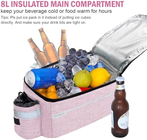 RAYMACE Bike Rear Rack Bag, Bike Trunk Cooler Bag