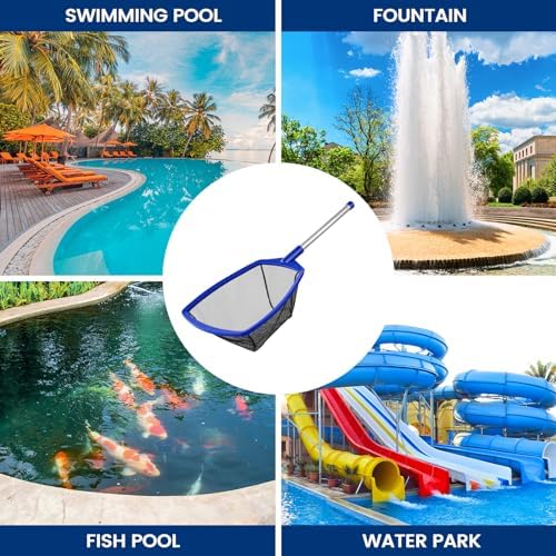 Pool Skimmer Net, 26" Aluminum Pole, Ultra Fine Mesh for Leaves & Debris