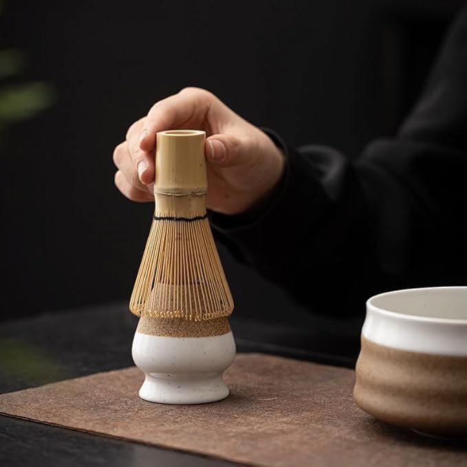 Matcha Tea Whisk Holder Ceramic Holder for Bamboo Chasen fit for Matcha Chasen Tea Set Accessories (N)