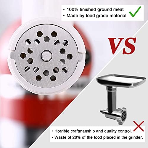 KitchTree Attachment For KitchenAid Stand Mixer, Meat Grinder Attachment, Grey