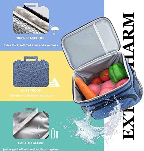 ExtraCharm Insulated Lunch Bag for Women/Men with Adjustable Shoulder Strap