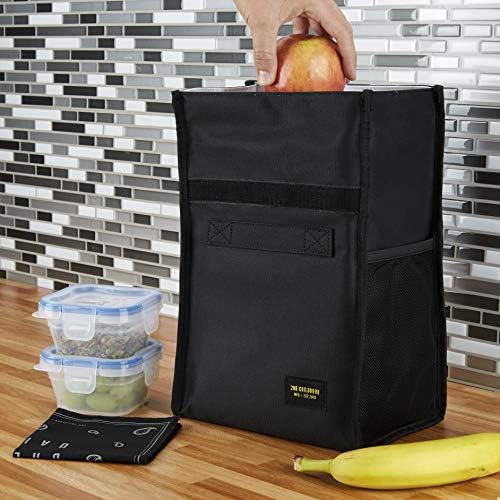 2nd Childhood Insulated Lunch Bag for Men, Durable & Reusable, Black