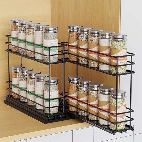 Mystozer Pull Out Spice Rack Organizer for Cabinet, Slide Out Spice Racks