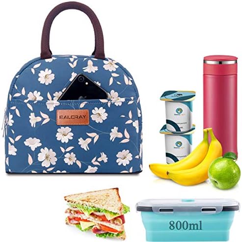 BALORAY Lunch Bag for Women Men Adult Lunch Box (Morning Glory), M