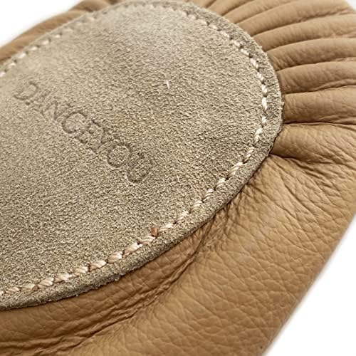 DANCEYOU Lyrical Shoes Half Sole Authentic Leather Pirouette Dance Turners