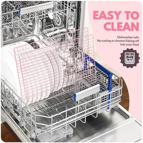 2 PCS Cooling Racks for Cooking and Baking, 16x10 Inches Stainless Steel Cooling Rack, Sheet Pan with Wire Rack for Baking Sheet, Bacon Rack Oven Safe Fits Jelly Roll Sheet Pan