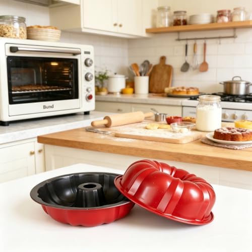 7 Inch Nonstick Fluted Tube Cake Pan, Round Tube Kugelhopf Mold