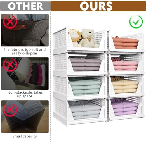 5 Pack Closet Organizer Basket, Closet Organizers and Storage, Green
