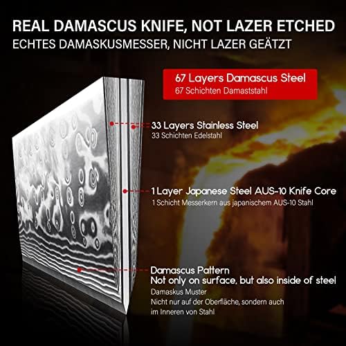 SHAN ZU 4 In Damascus Paring Knife, Professional Extra Sharp Kitchen Knife