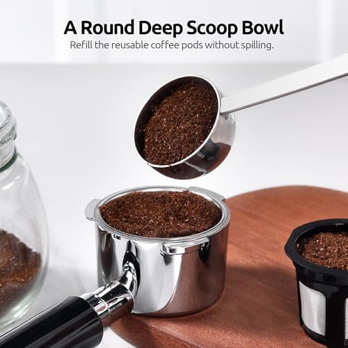 U-Taste Coffee Scoop 1&2 Tablespoon, 4.3in Long Handle Tbsp Measuring Spoon
