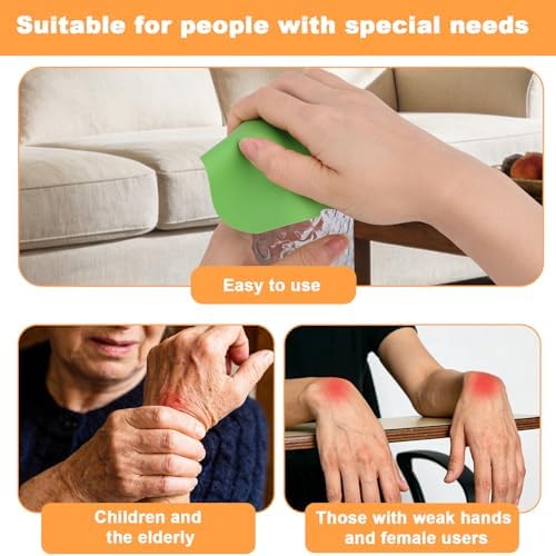 LUTER 4pcs Jar Opener Gripper Pad for Seniors with Weak Hands, Rubber