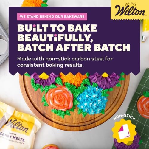 Wilton Silver Non-Stick Muffin Pan, Made Without PFAS, 12-Cup
