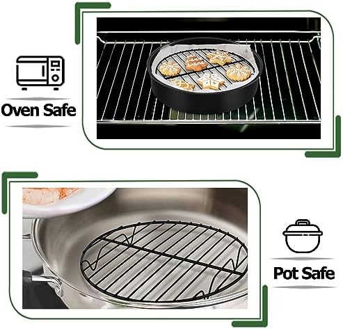 TeamFar Round Cooling Rack, 7.5" Non-stick Stainless Steel Baking Rack