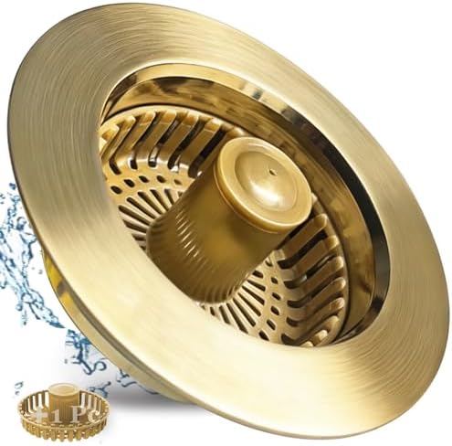 BAOLSLS Kitchen Sink Drain Strainer, 3 in 1 Pop up Kitchen Sink Stopper