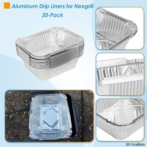 20-Pack Aluminum Drip Liner for Nexgrill 720-0830X 720-0830H