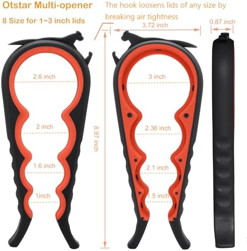 Otstar Jar Opener & Bottle Opener for Weak Hands, Seniors with Arthritis,