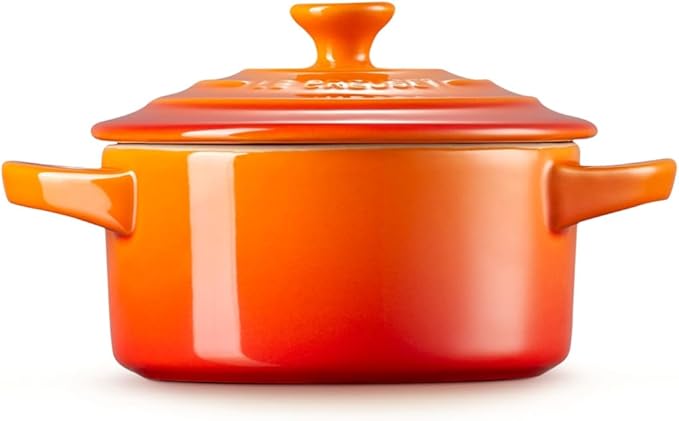 Le Creuset Stoneware Mini Round Cocotte, 8 oz., Flame