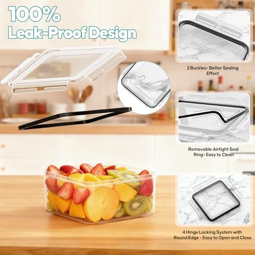 40 PCS Food Storage Containers with Lids Airtight (20 Containers & 20 Lids)