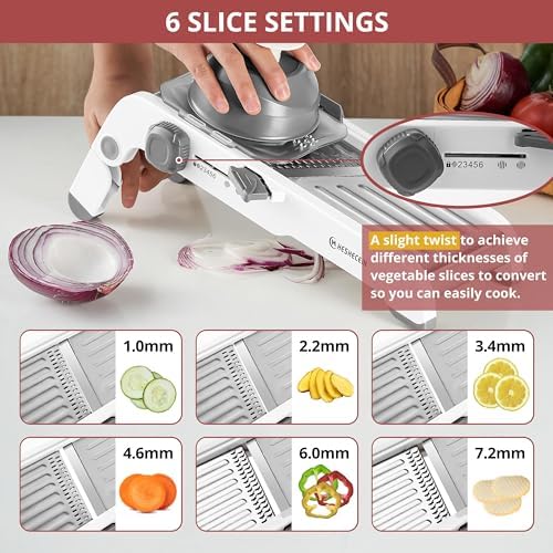 24-In-1 Mandoline Slicer for Kitchen-Stainless Steel Mandolin-Waffle Cutter