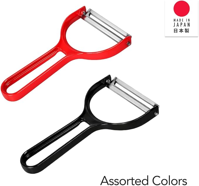 JapanBargain 3000, Japanese Peeler for Vegetable Fruit zucchini Potato, Wide Cabbage Peeler, Made in Japan, Assorted Color, 10-Pack