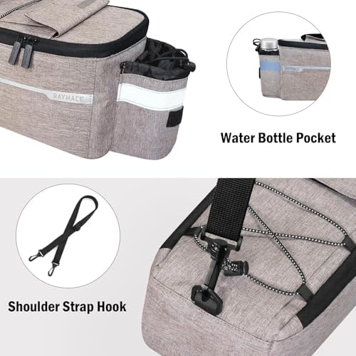 RAYMACE Bike Rear Rack Bag, Bike Trunk Cooler Bag
