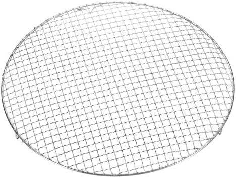 HARFINGTON Round Cooking Rack 15-inch Stainless Steel Cross Wire Barbecue Grill Net with 20mm Legs for Cooking Baking Steaming BBQ