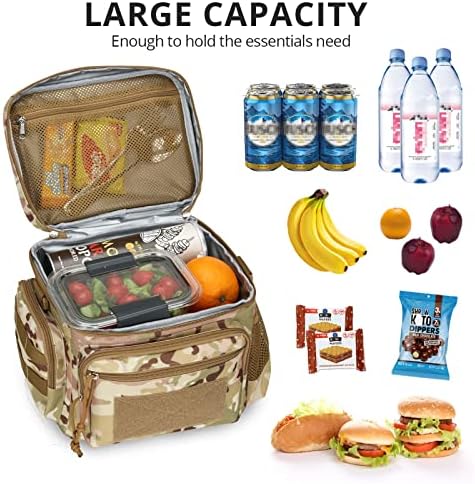 Lunch Box for Men, 12L Leakproof Tactical Lunch Bag Large Cooler for work