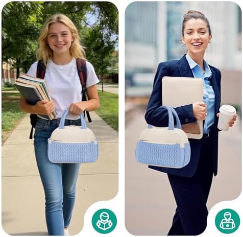 Coobiiya Lunch Box Lunch Bag for Women Men,Reusable Cute Lunch Pail bag,Leakproof,Insulated LunchBox Tote Compact 10L, Cooler Lunch Container for Work Travel Office