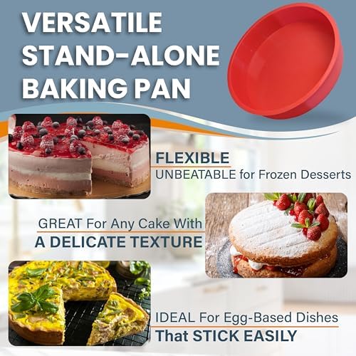 Spring Form Pan for Cheesecake, 9 Inch with Leakproof Silicone Sleeve