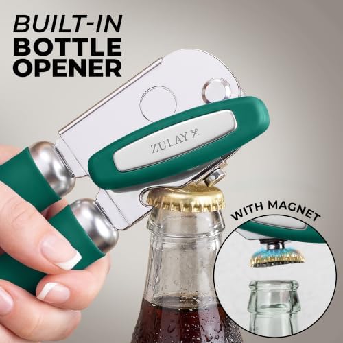 Zulay Kitchen Stainless Steel Swing Open Manual Can Opener Comfortable Grip