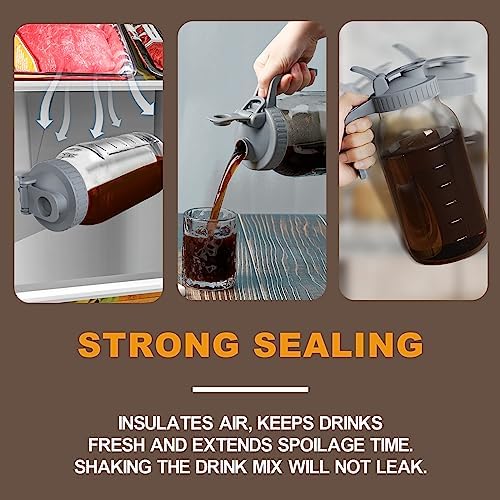 JunVpic Cold Brew Coffee Maker, 32 oz Glass Mason Jar Pitcher