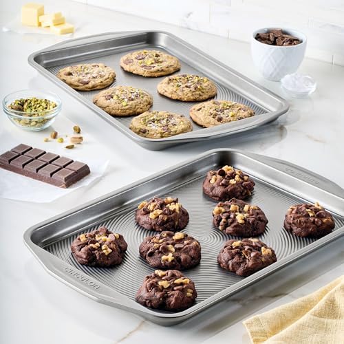 Circulon Nonstick Bakeware Set, Cookie Sheets for Baking Nonstick, 1-Piece, Gray (Pack of 8)