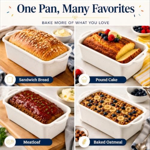 Single 9x5 Family Size Silicone Loaf Pan, BPA-Free Reinforced For Meal Prep