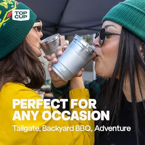 Top Cup Bulk Aluminum Party Cups, Stealth Design, 24oz, 450 Count