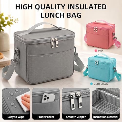Jelife Bento Box Adults Lunch Box for Men Boys with Lunch Bags