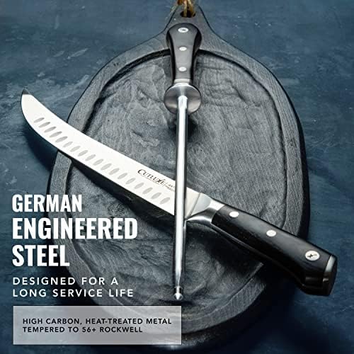 Cutluxe Honing Rod, 10" Knife Sharpener Steel – Honing Steel for Knives