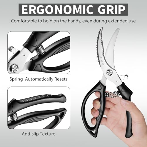 Poultry Shears Heavy Duty for Meat: Easy to Spatchcocking Kitchen Scissors