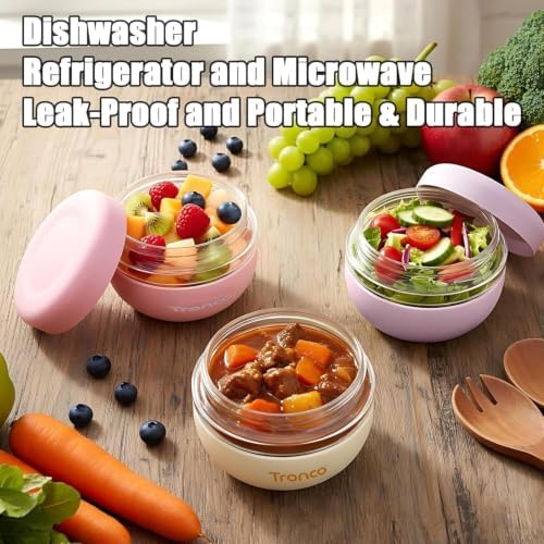 Tronco 32 oz Glass Food Storage & Lunch Bowl Containers with Airtight Lids
