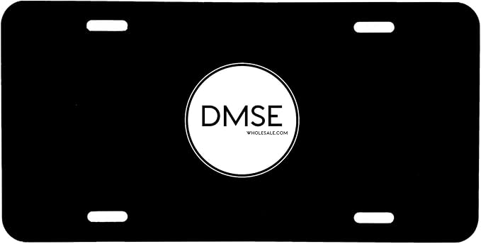DMSE Blank License Plate, 0.025 Thickness/0.5mm - US/Canada Size 12x6, Aluminium Vanity License Plate for Design Work, Custom Car Tag (Black)