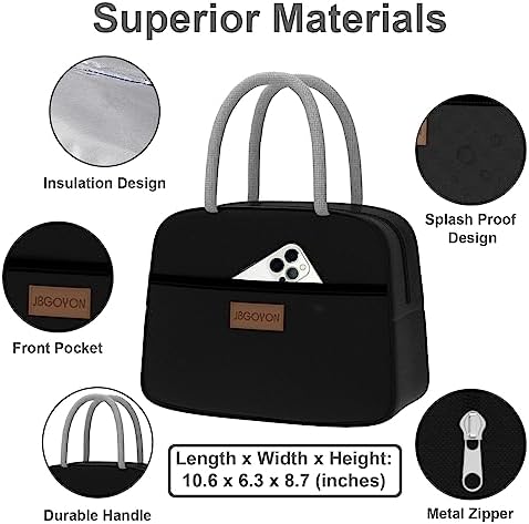 JBGOYON Leakproof Bento Box & Insulated Lunch Bag Set for School & Work